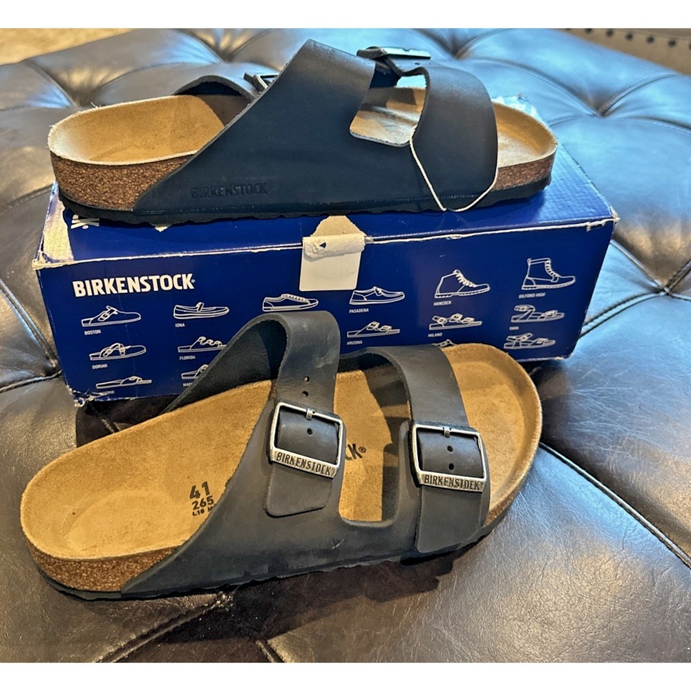 Birkenstock Black Two-Strap Cork Footbed Sandals - Picture 3 of 12